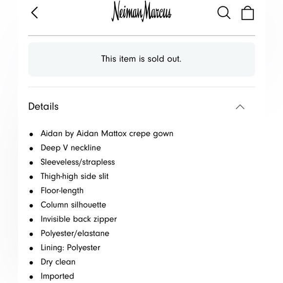 NWT Red Aidan by Aidan Mattox Deep V Sweetheart Strapless Gown Dress - Picture 13 of 13